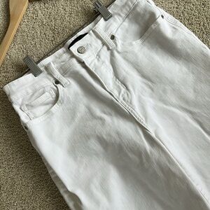 Banana Republic Factory Petite Wide Leg White Jeans 6 NWOT